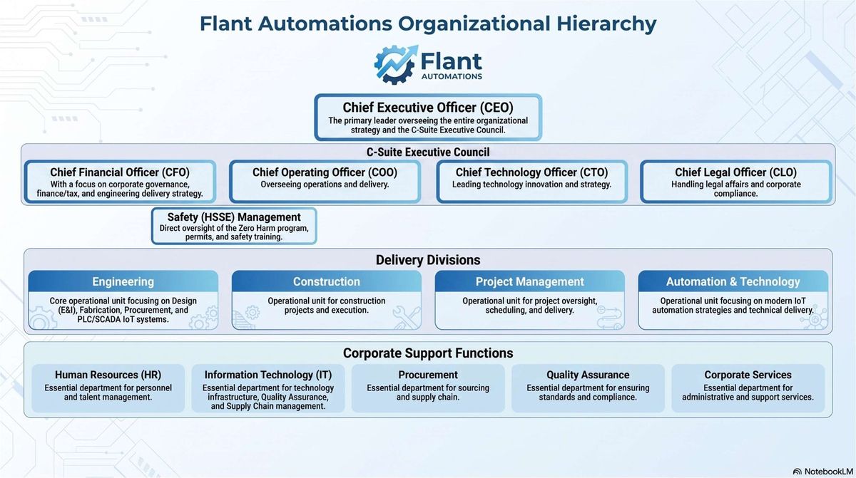 Flant Automations organisational hierarchy chart